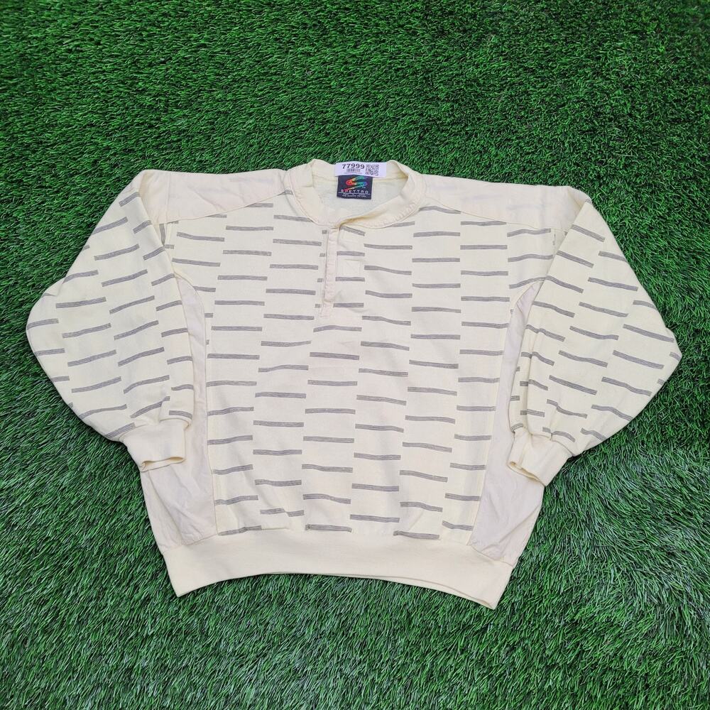 Vintage 90s Blank Sweatshirt Womens XL 22x21 Yellow Spettro